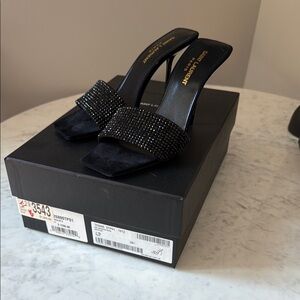 Saint Laurent Black Embellished Women's Shoes